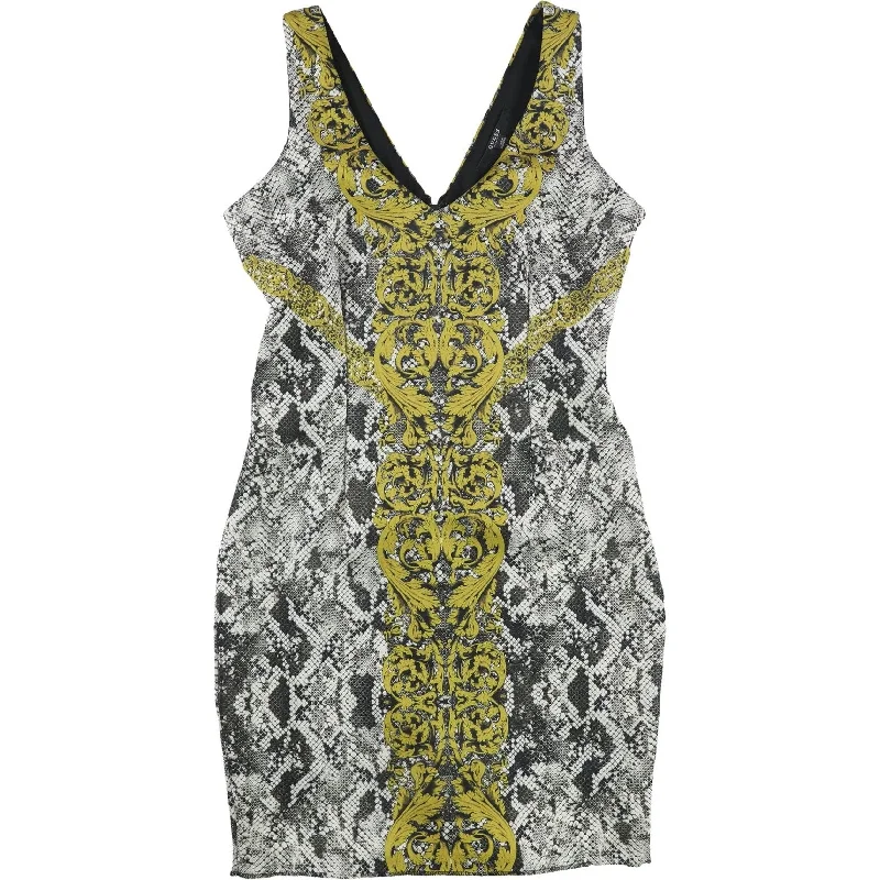 Guess Womens Python-Print Bodycon Dress