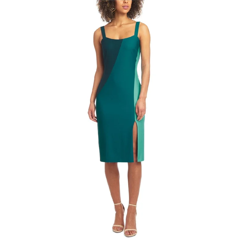 Rachel Roy Womens Colorblock Bodycon Dress, Green, Small