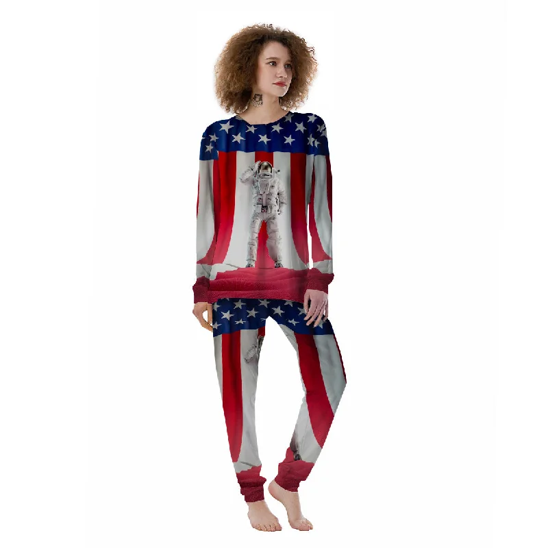 American Astronaut Print Women's Pajamas