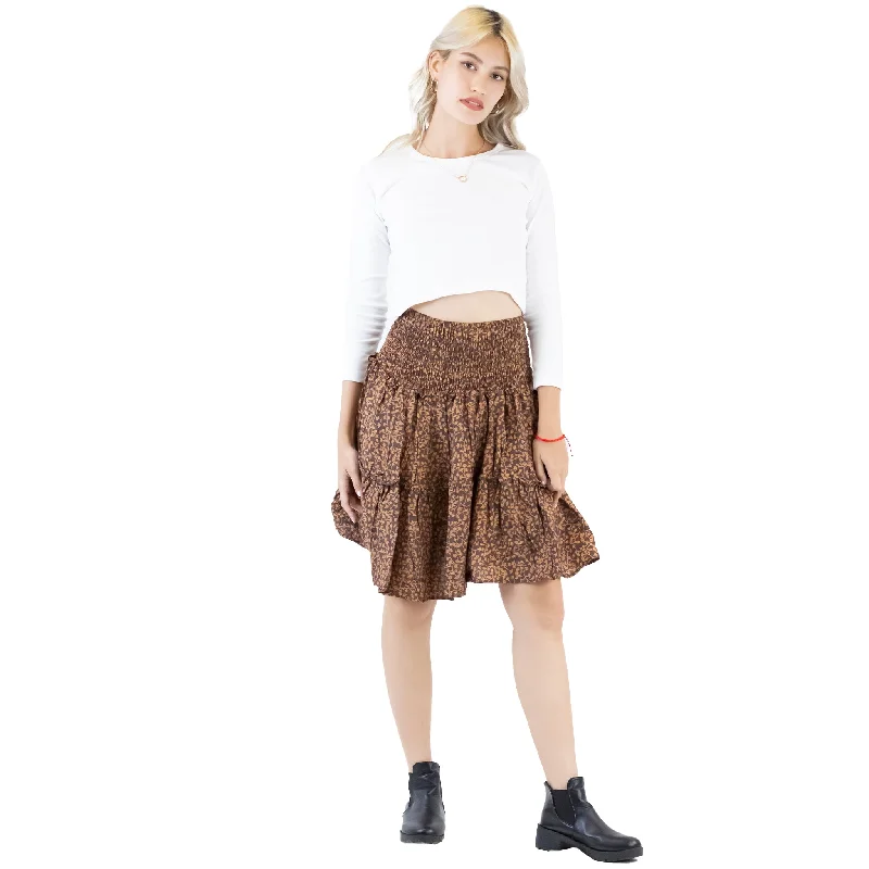 Flower Women's Skirt in Brown SK0090 020204 01