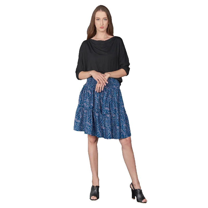 Flowers Women's Skirt in Blue SK0090 020150 01