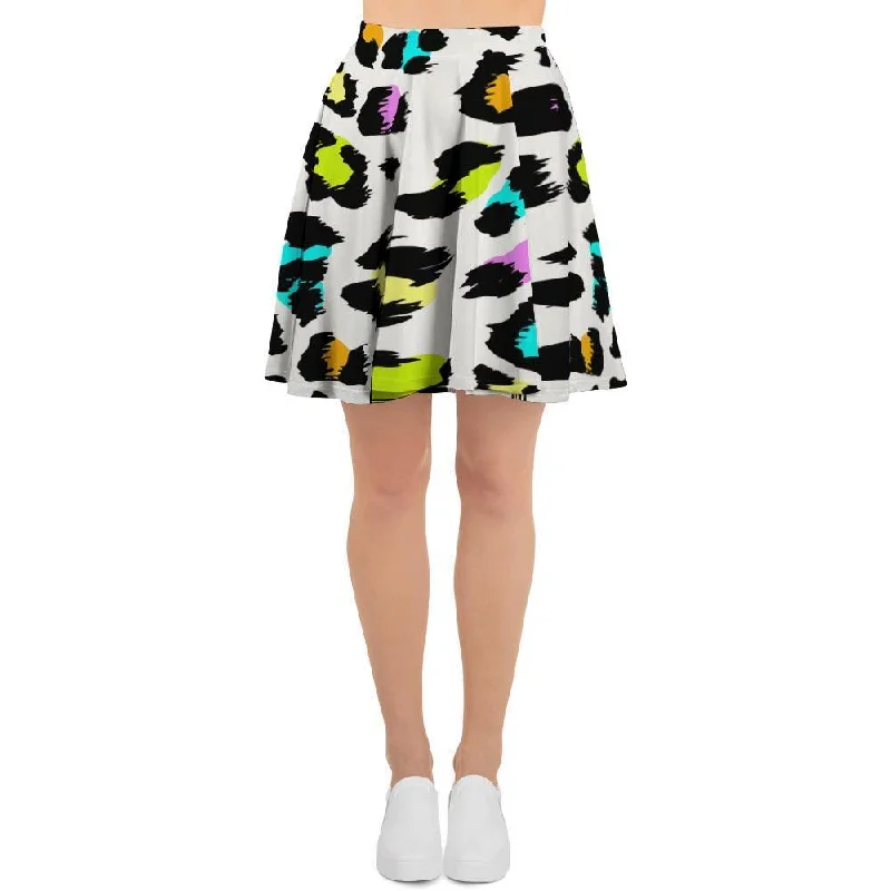 White Leopard Women's Skirt