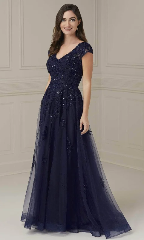 Christina Wu Elegance 17110 - Lace Detail Tulle Evening Dress