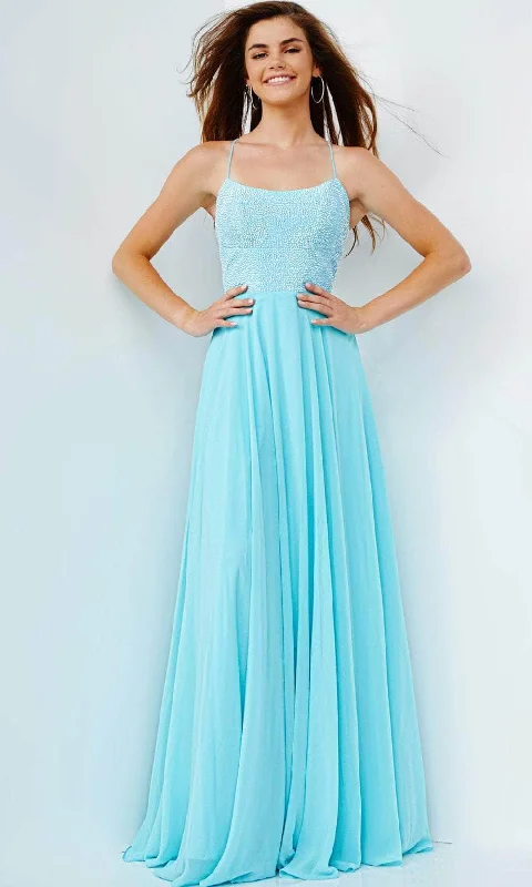 JVN by Jovani JVN22288 - Beaded Scoop Neck Prom Gown