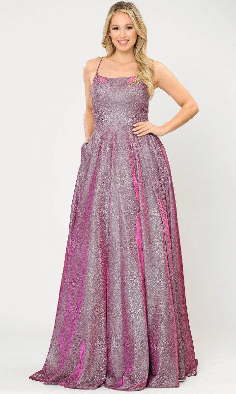 Poly USA 8574 - Sleeveless Iridescent A-Line Gown