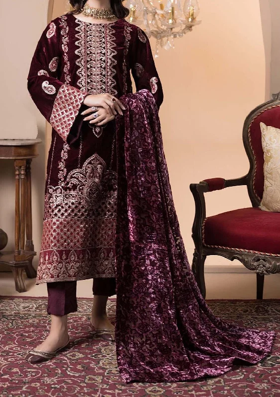 Adan's Libas Plachi Pakistani Velvet Dress