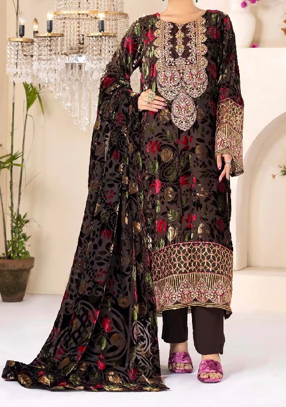 Adan's Libas Plachi Pakistani Velvet Dress