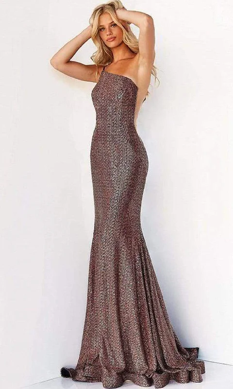 Jovani  06333 - Shiny Asymmetric Gown