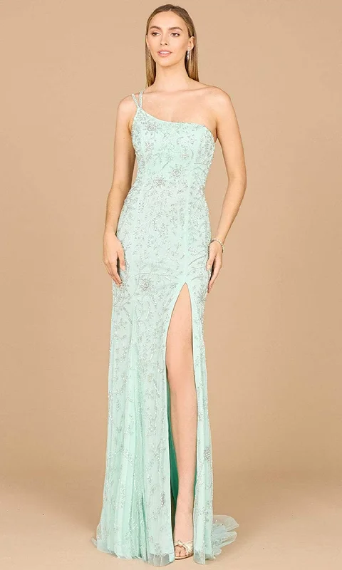 Lara Dresses 9938 - Asymmetrical Beaded Evening Dress