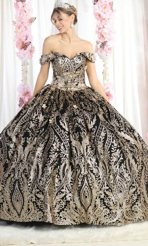 May Queen LK186 - Metallic Ballgown