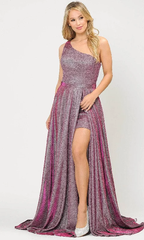 Poly USA 8430 - One-Shoulder Glittered Gown