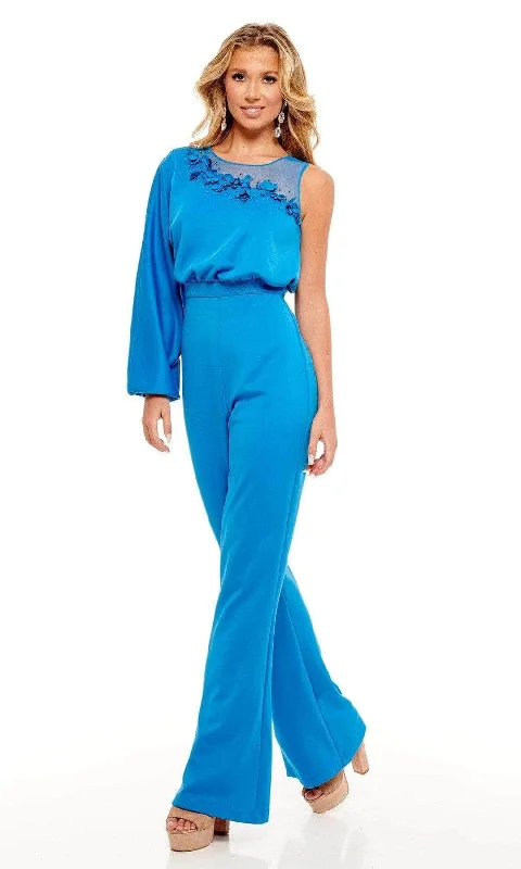 Rachel Allan 50080 - One Shoulder Evening Jumpsuit 50080