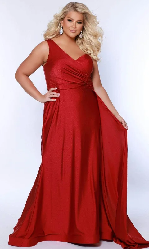 Sydney's Closet SC7377 - Asymmetrical One-Shoulder Gown