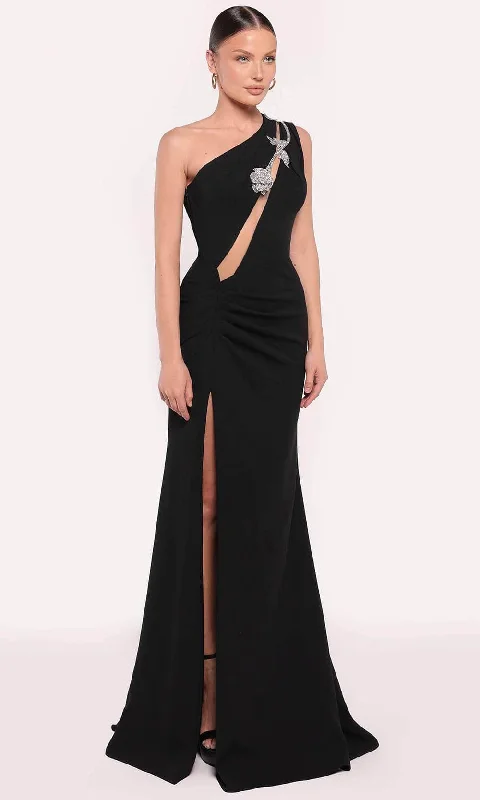 Tarik Ediz 98857 - Cutout One Shoulder Evening Gown