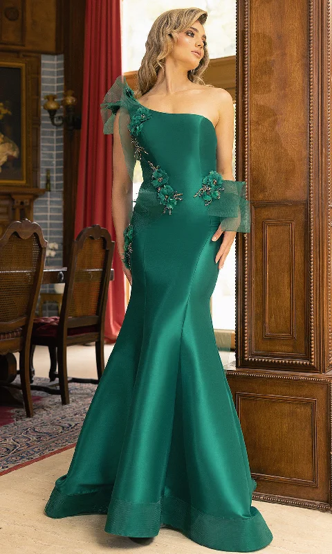 Terani Couture 242E3114 - One Shoulder Mermaid Evening Gown