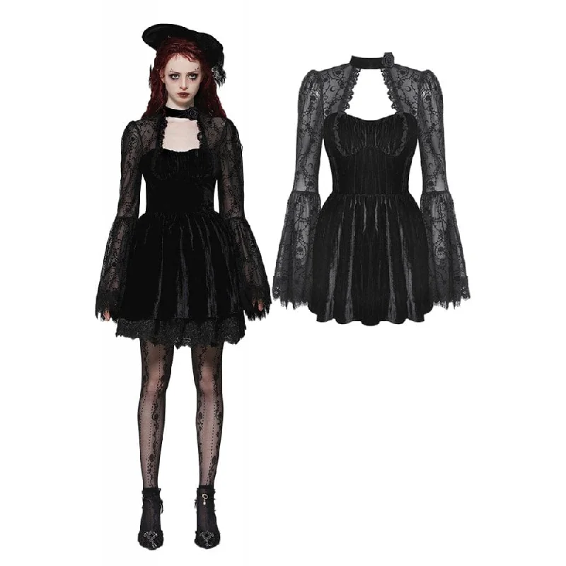 Women's Gothic Cut-out Lace Short Dress