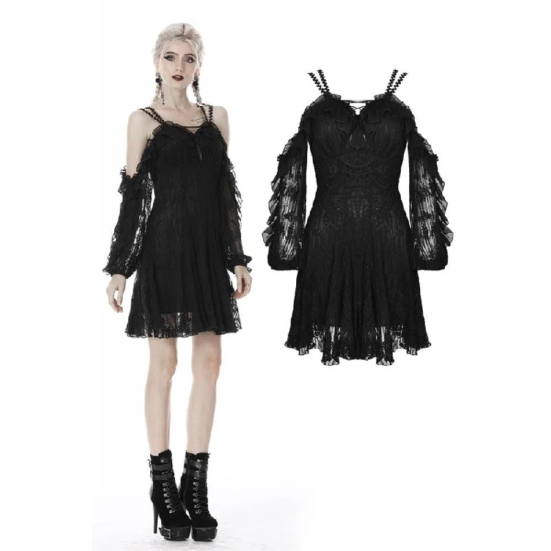 Women's Gothic princess off shoulder sexy lace dress