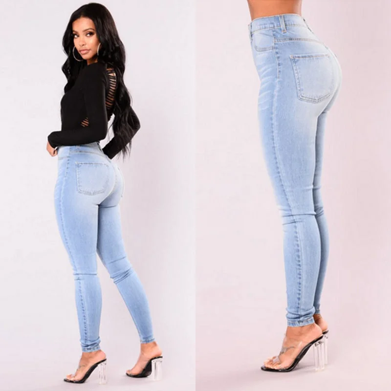 Hot Women Lady Denim Skinny Pants