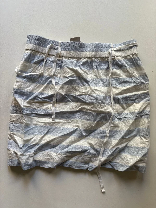 Skirt Mini & Short By Loft In Striped Pattern, Size: M