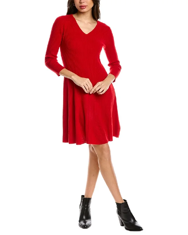 sofiacashmere A-Line Cashmere Sweaterdress