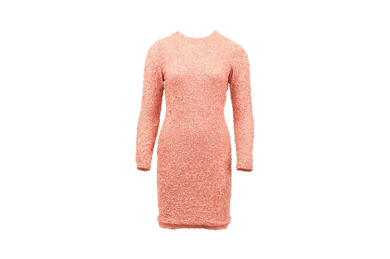 Alice + Olivia Delora Sequin Dress in Pink Nylon