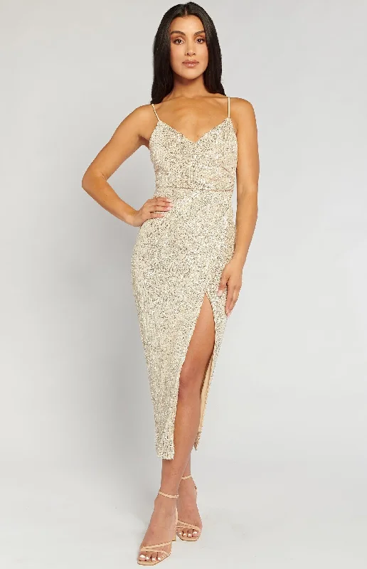 Amarni Sequin Dress- Champagne